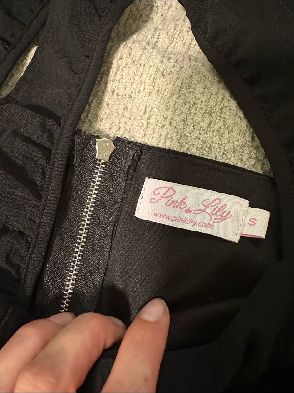 Pink Lily Black Ruffle Mini Skort Set - Fall set - Picture 3 of 3
